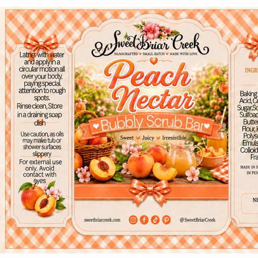 Peach Nectar Bubbly Scrub Body Bars