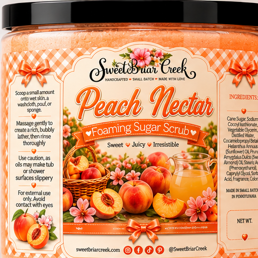 Peach Nectar Foaming Sugar Scrub