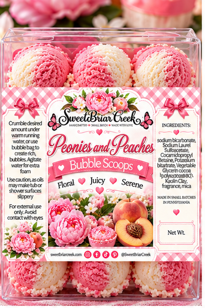 Peonies and Peaches Bubble Scoop