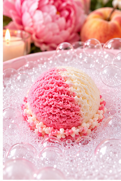 Peonies and Peaches Bubble Scoop