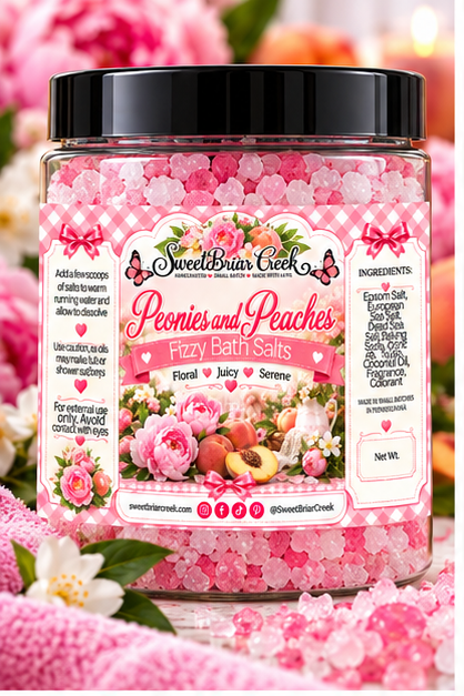 Peonies & Peaches Fizzy Bath Salt