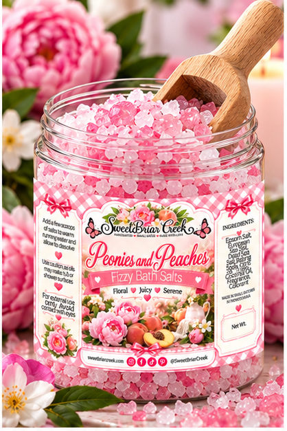 Peonies & Peaches Fizzy Bath Salt