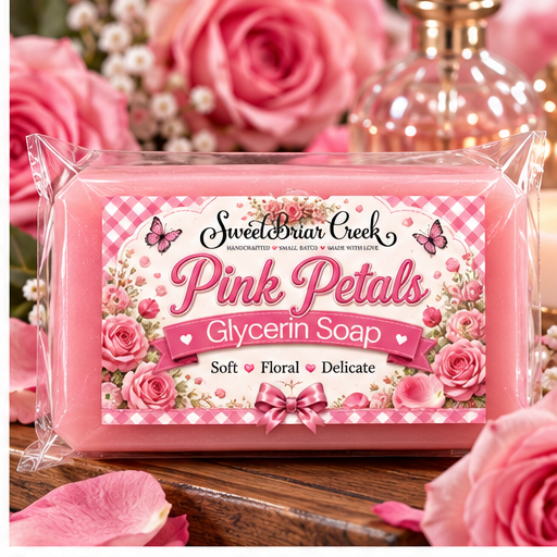 Pink Petals Coconut Milk Glycerin Soap
