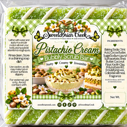 Pistachio Cream Bubbly Scrub Body Bars