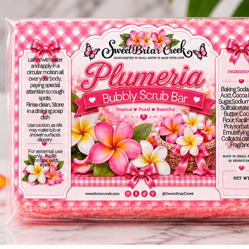 Plumeria Bubbly Scrub Body Bars