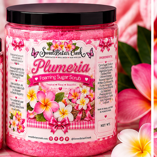 Plumeria Foaming Sugar Scrub