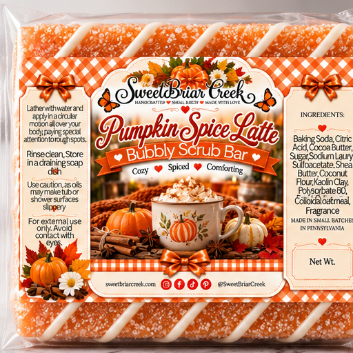 Pumpkin Spice Latte Bubbly Scrub Body Bars