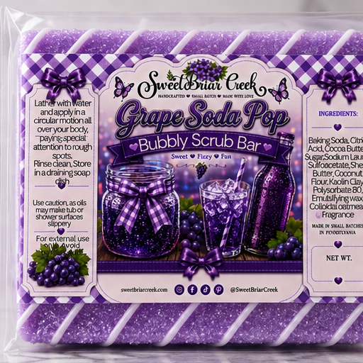 Grape Soda Pop Bubbly Scrub Body Bars
