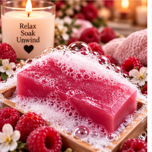 Raspberry Cream Coconut Milk Glycerin Soap
