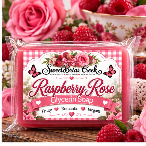Raspberry Rose Coconut Milk Glycerin Soap