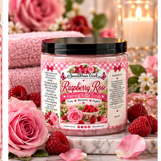 Raspberry Rose Foaming Sugar Scrub