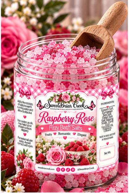 Raspberry Rose Fizzy Bath Salt