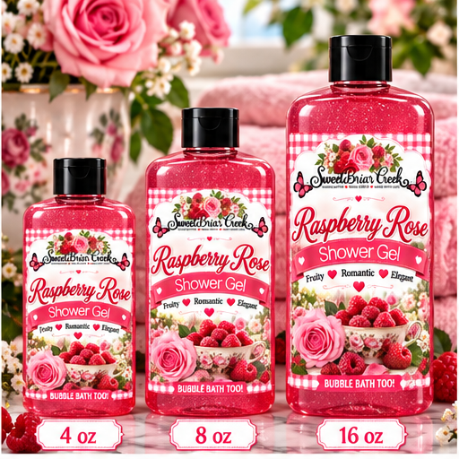 Raspberry Rose Shower Gel + Bubble Bath