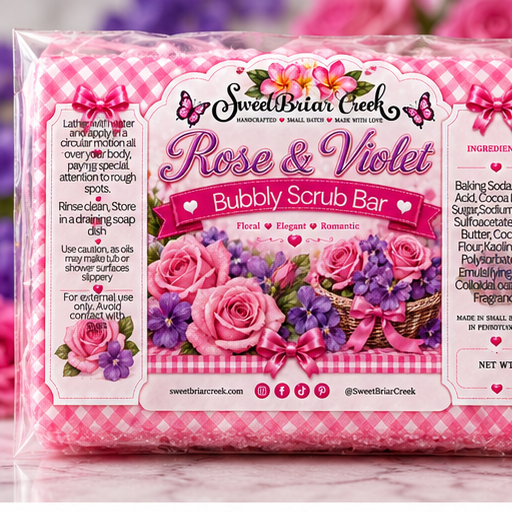 Rose & Violet Bubbly Scrub Body Bars