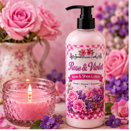 Rose & Violet Shea  & Aloe Body Lotion
