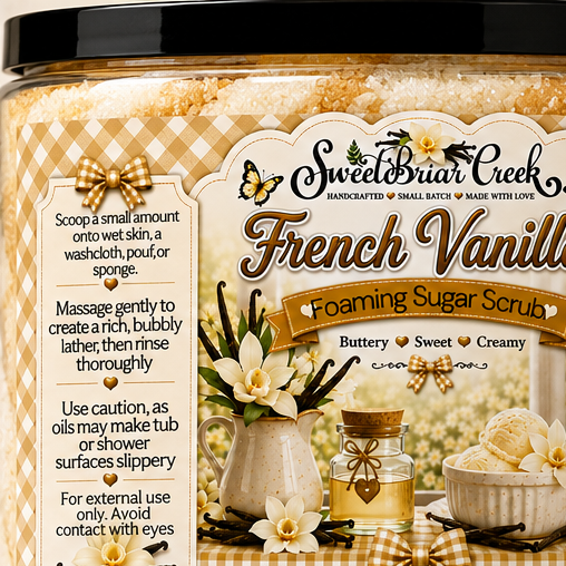 French Vanilla Foaming Sugar Scrub