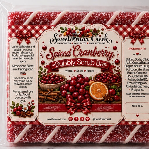 Spiced Cranberry Bubbly Scrub Body Bars