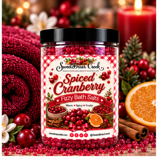 Spiced Cranberry Fizzy Bath Salt Soak