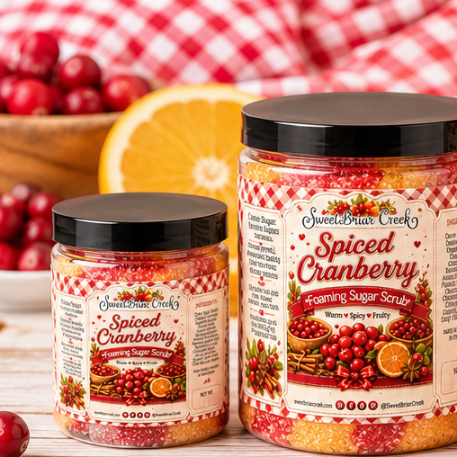 Spiced Cranberry Foaming Sugar Scrub
