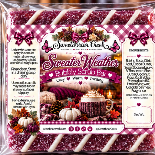 Sweater Weather Bubbly Scrub Body Bars