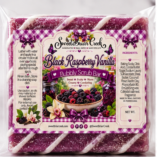 Black Raspberry Vanilla Bubbly Scrub Body Bars