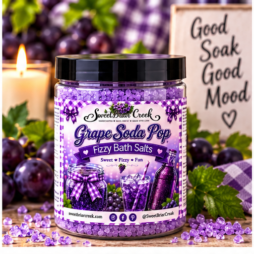 Grape Soda Pop Fizzy Bath Salt Soak