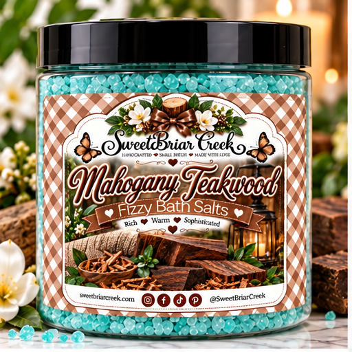 Mahogany Teakwood Fizzy Bath Salt Soak