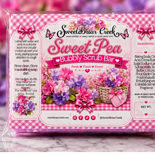 Sweet Pea Bubbly Scrub Body Bars