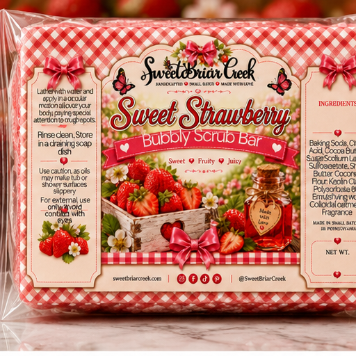 Sweet Strawberry Bubbly Scrub Body Bars
