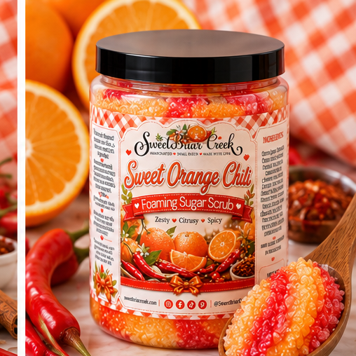 Sweet Orange Chili Foaming Sugar Scrub