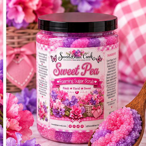 Sweet Pea Foaming Sugar Scrub