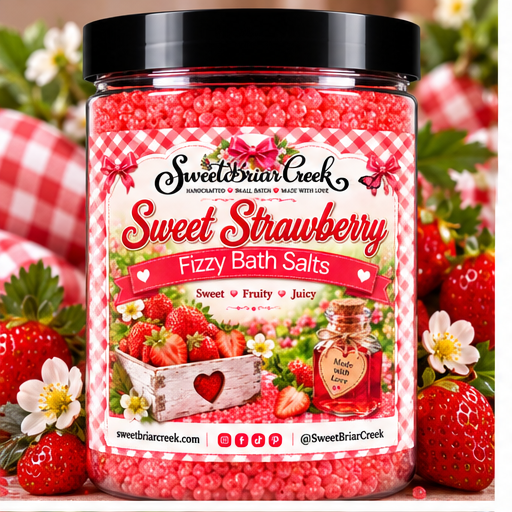 Sweet Strawberry Fizzy Bath Salt Soak