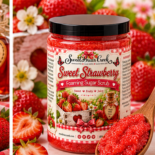 Sweet Strawberry Foaming Sugar Scrub