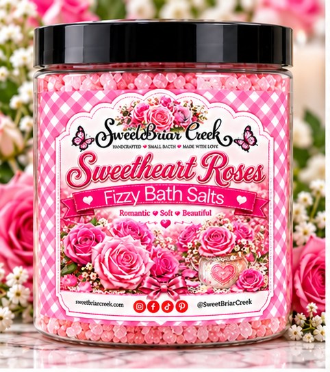 Sweetheart Roses Fizzy Bath Salt Soak
