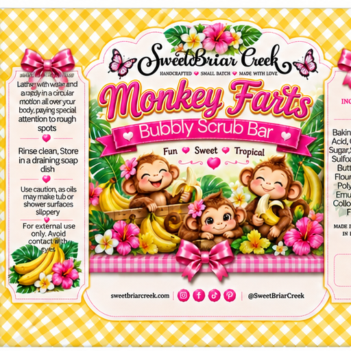 Monkey Farts Bubbly Scrub Body Bars