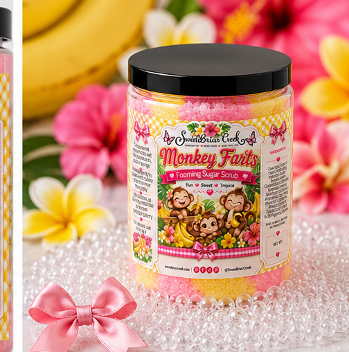 Monkey Farts Foaming Sugar Scrub
