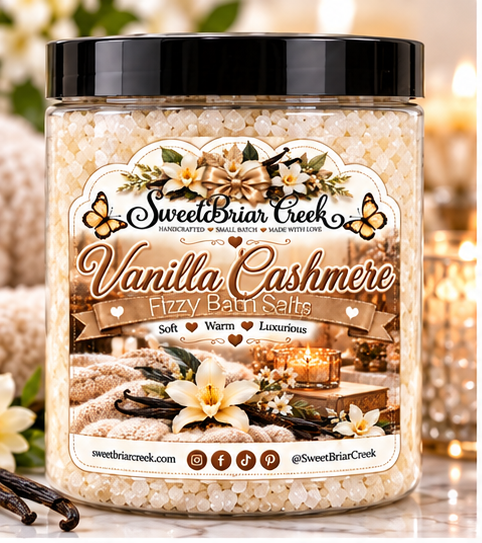 Vanilla Cashmere Fizzy Bath Salt Soak