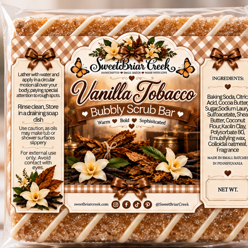 Vanilla Tobacco Bubbly Scrub Body Bars