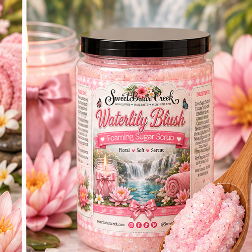 Waterlily Blush Foaming Sugar Scrub