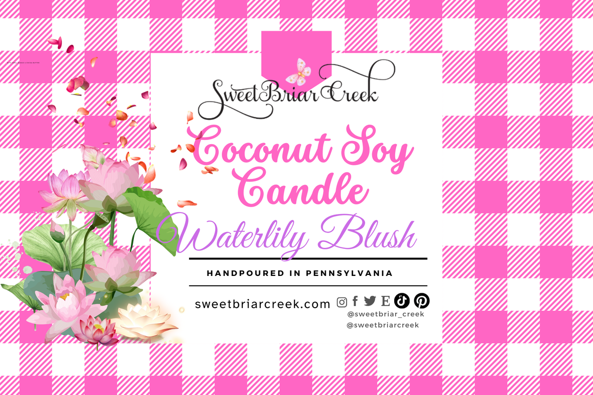 Waterlily Blush Coconut Soy Candle