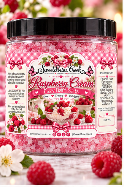 Raspberry Cream Fizzy Bath Salt