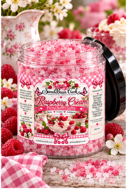 Raspberry Cream Fizzy Bath Salt