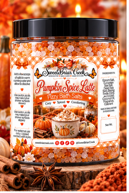 Pumpkin Spice Latte Fizzy Bath Salt Soak
