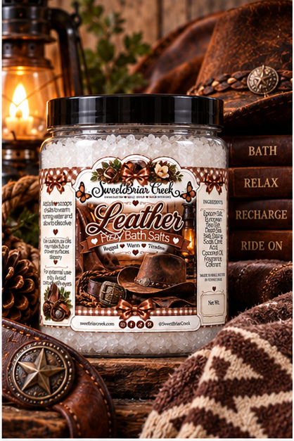 Leather Fizzy Bath Salt Soak