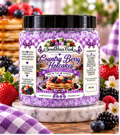 Country Berry Hotcakes Fizzy Bath Salt Soak