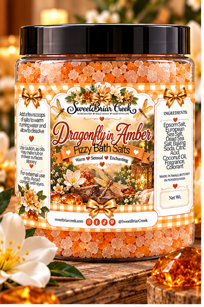 Dragonfly in Amber Fizzy Bath Salt Soak