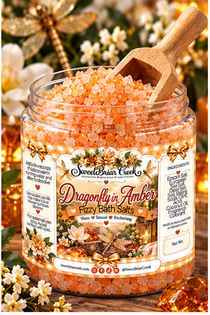 Dragonfly in Amber Fizzy Bath Salt Soak