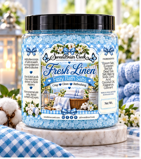 Fresh Linen Fizzy Bath Salt Soak