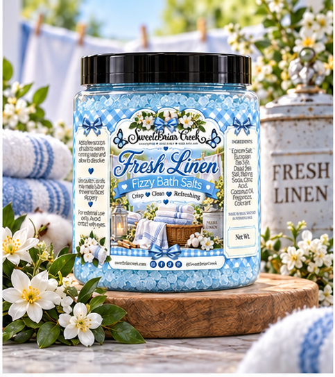 Fresh Linen Fizzy Bath Salt Soak