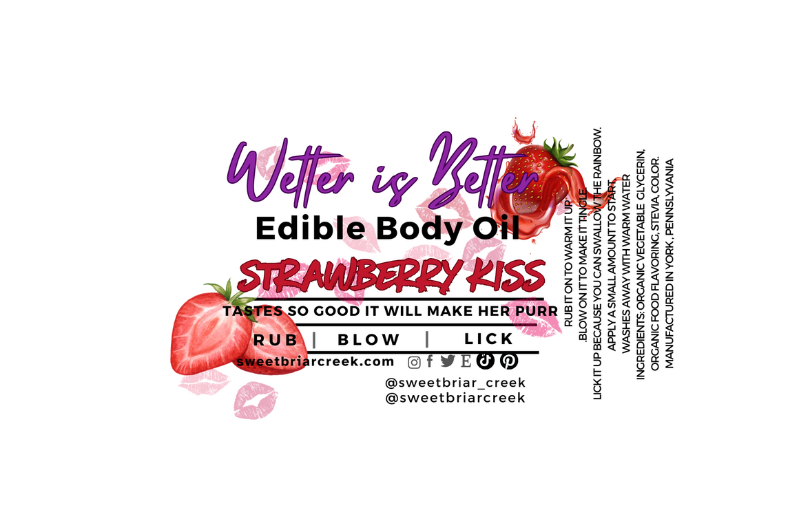 Strawberry Kiss Edible Body Oil